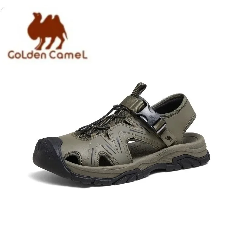 

GOLDEN CAMEL Men's Shoes Sports Summer Sandals Outdoor Breathable Wading Shoes for Men Non-slip Baotou Casual Beach Sandal