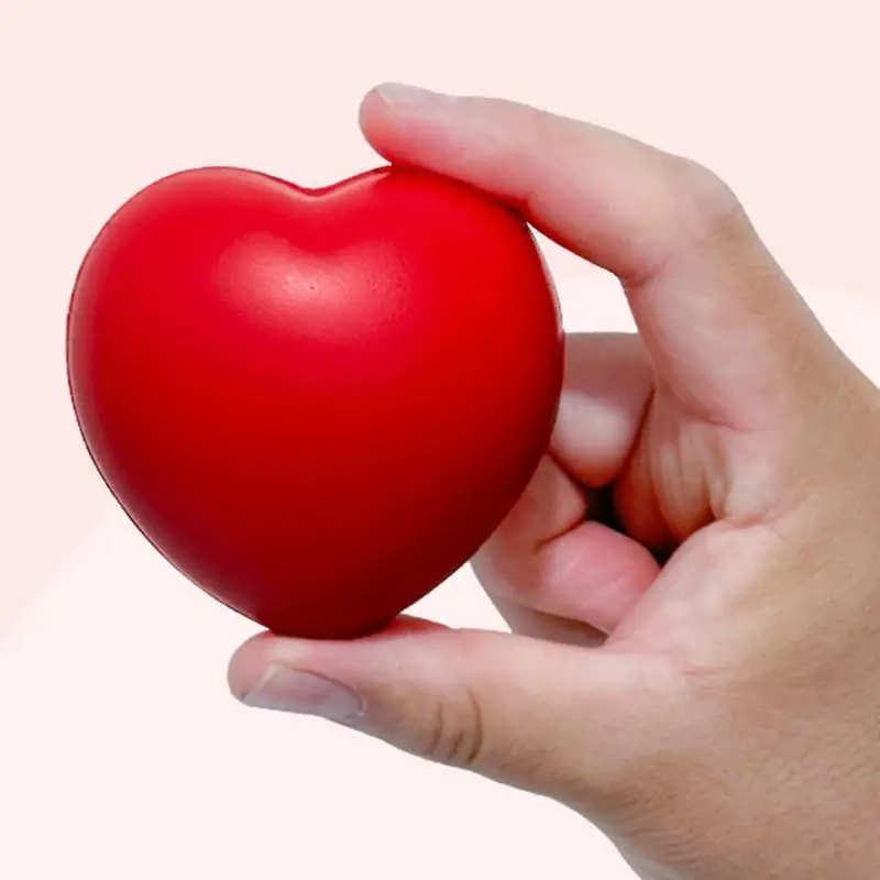 Heart Finger Massage Ball For Hand Strengthener Grip Training for Relaxation Grip Kid Pressure Reducing Pu Creative Heart Shaped