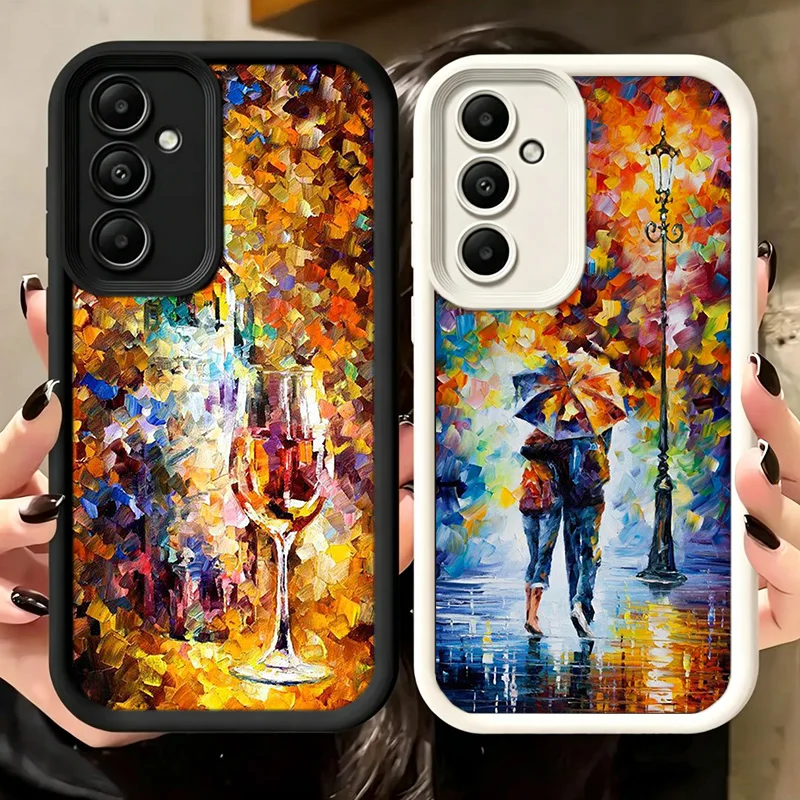 Colorful Oil Painting Art Phone Case For Samsung A17 A27 A57 A16 A26 A36 A56 A15 A25 A35 A55 A05S A06 A07 Galaxy M15 M16 M23 M34