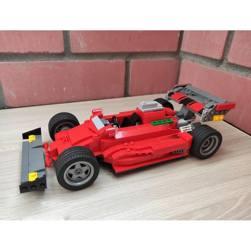 MOC-49428 Classico Nuovo Sport Rosso Supercar Racing Building Blocks Modello, 581 Pezzi, Regalo Giocattolo di Compleanno per Ragazzi e Bambini