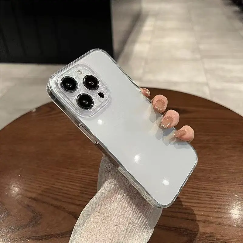 5 Löcher Silikon transparente Hülle für iPhone 16 15 11 12 13 14 Plus 15 Pro Max 13 Mini 16e Ultradünne klare TPU-Abdeckung – Detail 3