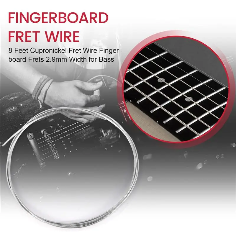ABKV-8 Feet Cupronickel Fret Wire Fingerboard Frets 2.9Mm Width For Bass