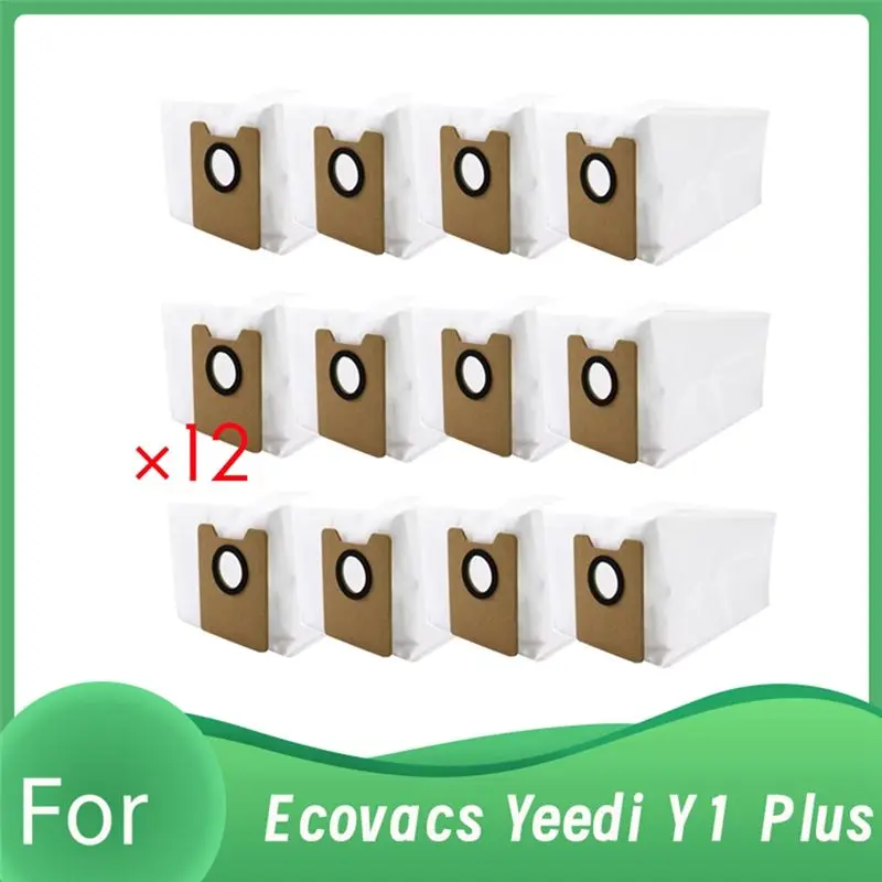 【A88X】12 Pcs Dust Bags For Ecovacs Yeedi Y1 Plus Sweeper Accessories Dust Bags Built To Last And Work Well