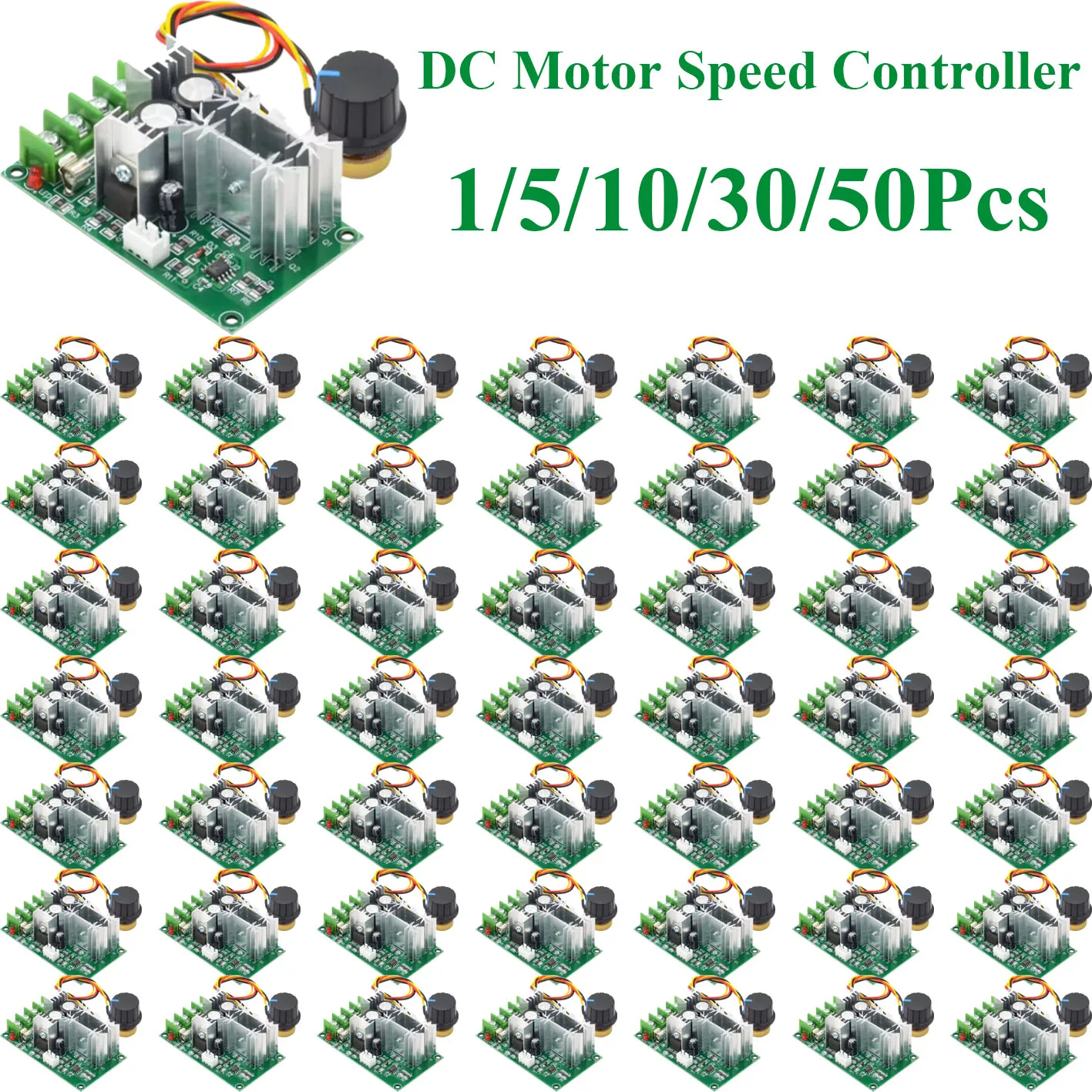 1~50Pcs DC Motor Speed Controller 12V 24V 36V 48V High Power Drive Module PWM Regulator 20A Current Governor For DC Motor