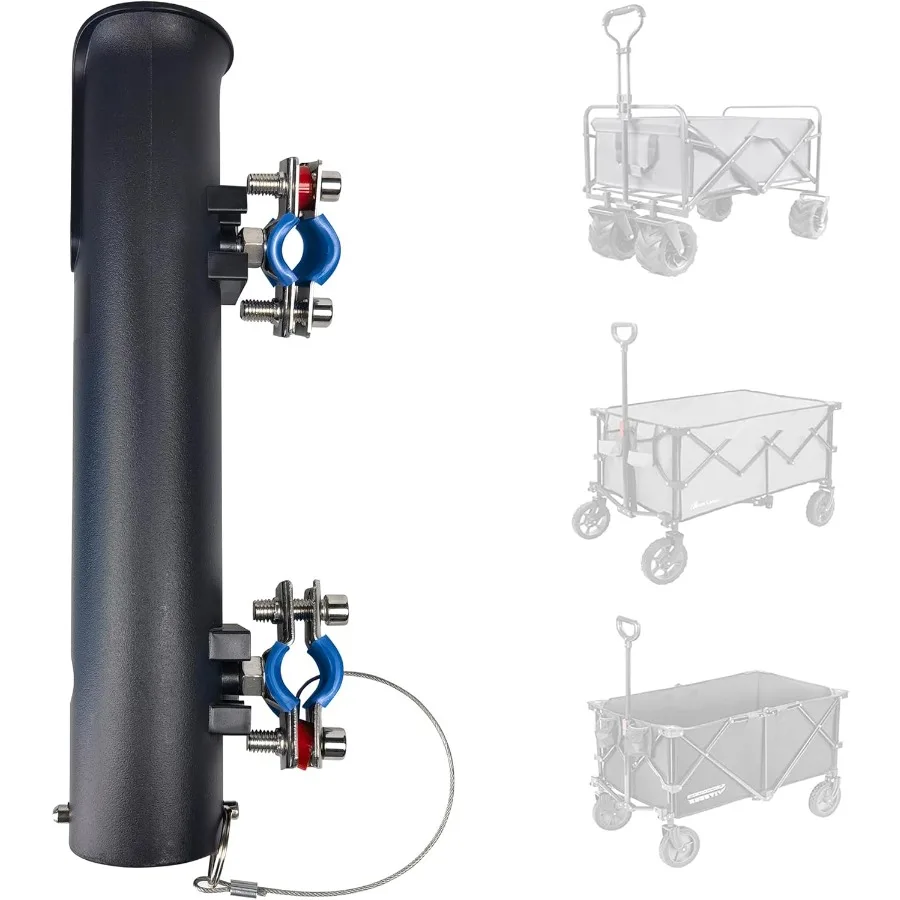 

Rod Holders - Ideal for Wagons Gardening Wagons Gorillas and Campers Golf carts. Clip-on mounting.