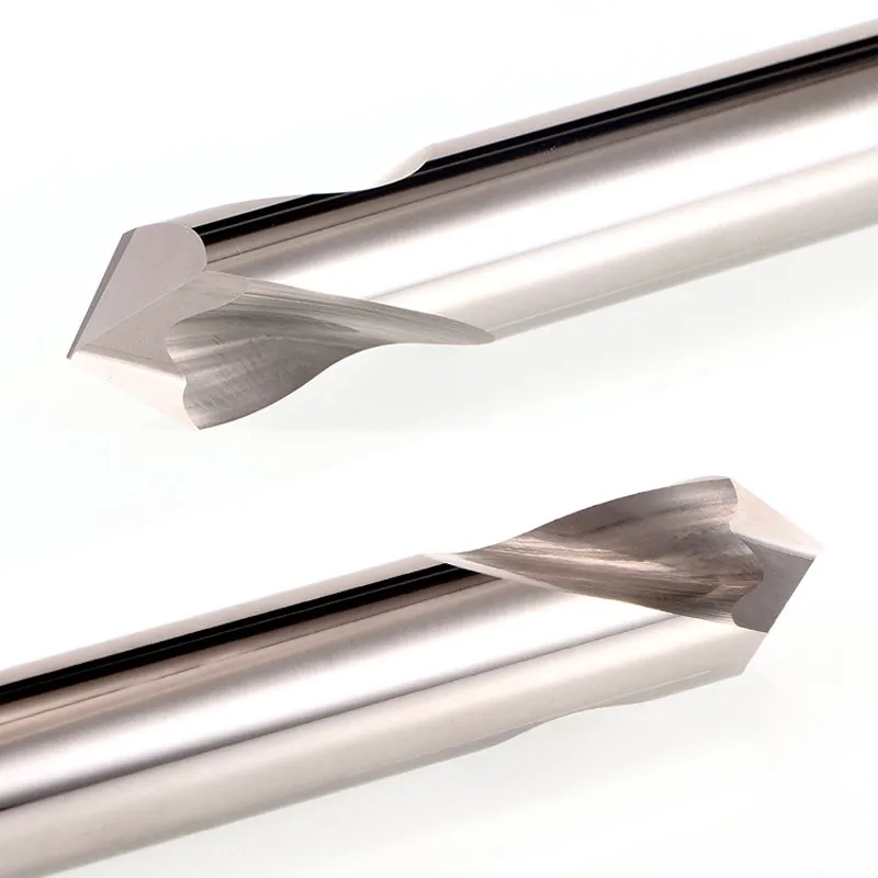 AZZKOR HRC58 2-Schneiden-Wolframstahl-Hartmetall-Fräser für Aluminiumlegierungen, CNC-Mechanische Bearbeitung, Abschrägungswerkzeuge – Detail 4