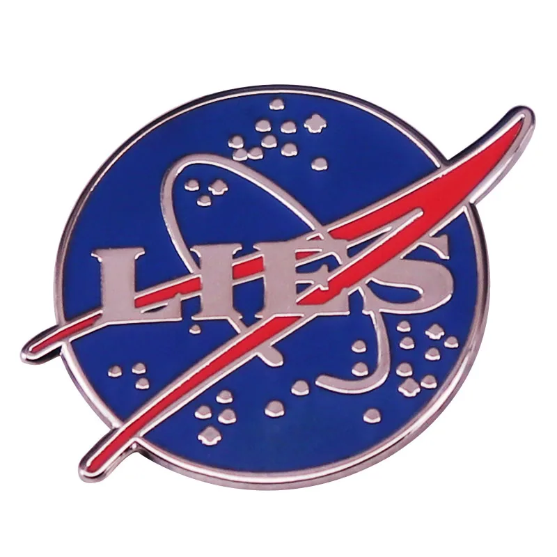 Nasaaa-Lies Space Exploration Logo Pin Galaxy Stars Brooch Astronomy Universe Planet Gift