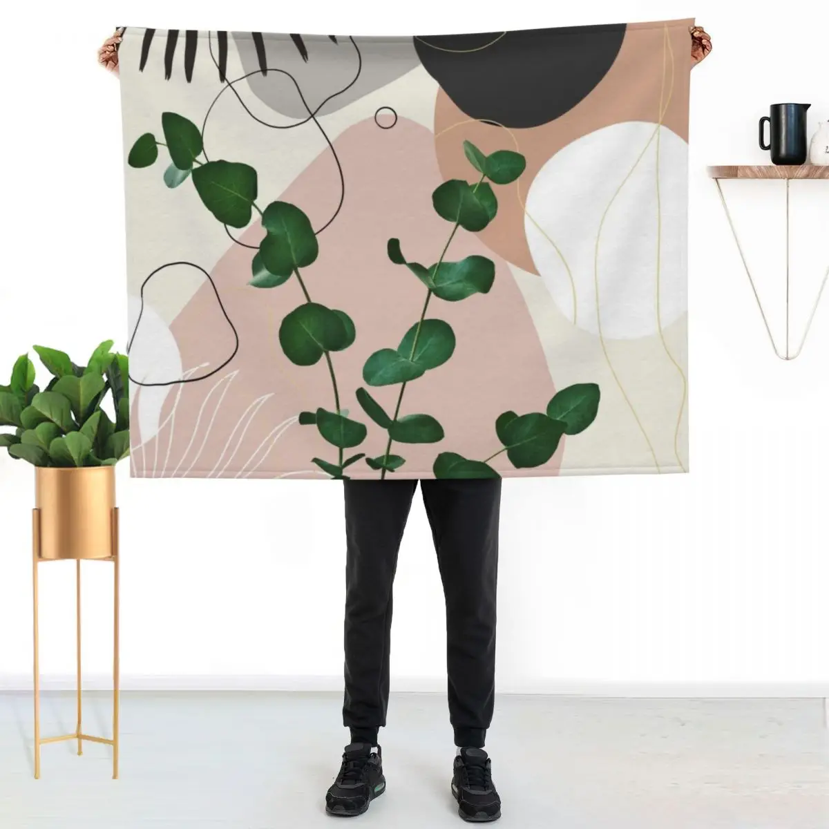 

Eucalyptus Fan Palm Finesse #1 #tropical #decor #art Throw Blanket Lightweight Cozy Blanket for Bed Sofa