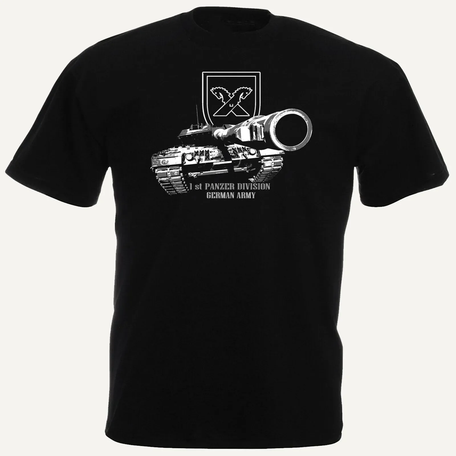 

German Army 1st Panzer Division Deutsche Leopard Bundeswehr T Shirt Premium Cotton Short Sleeve O-Neck Mens T Shirt New