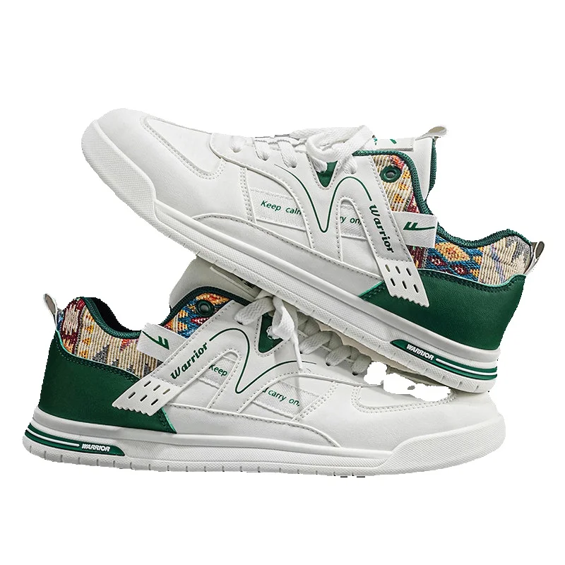 Pull-back Shoes For Men, New Popular Spring Versatile White Sneakers, Men's Sports Shoes, Men's Leather Panel Shoes_vogvips.com