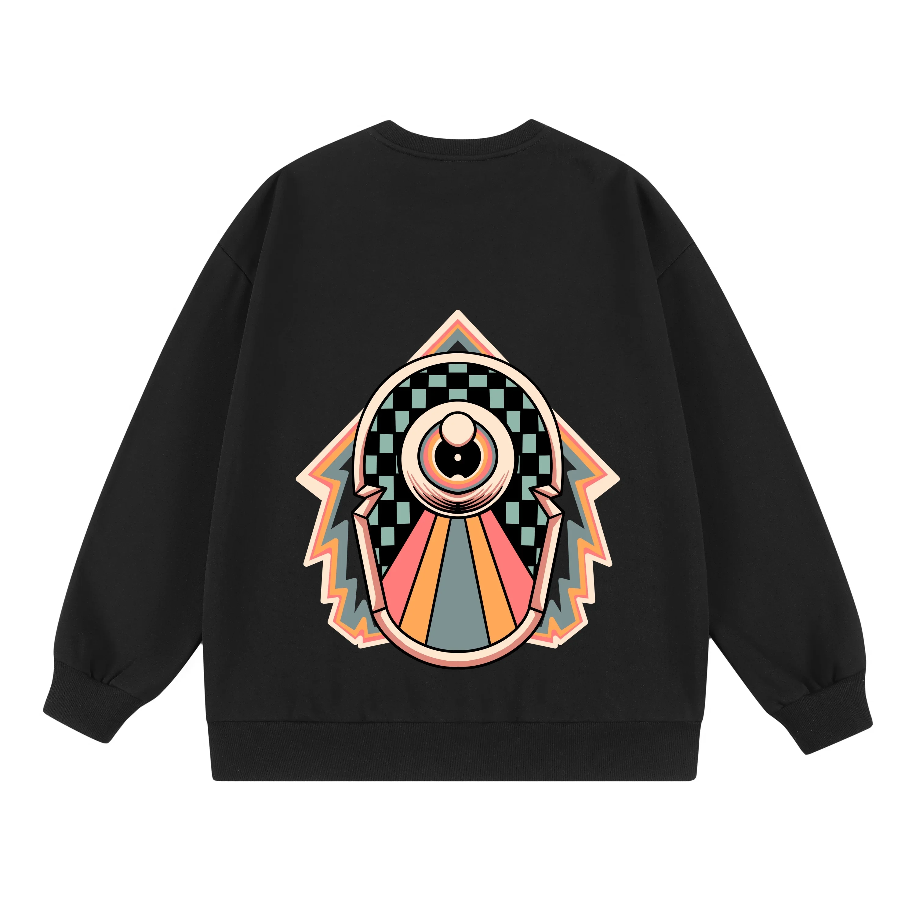 Spring Autumn Sweatshirt Eclipse Eye Graphic Print Pullover Streetwear Loose Fit Comfortable Fabric Fashion Casual Sportswear