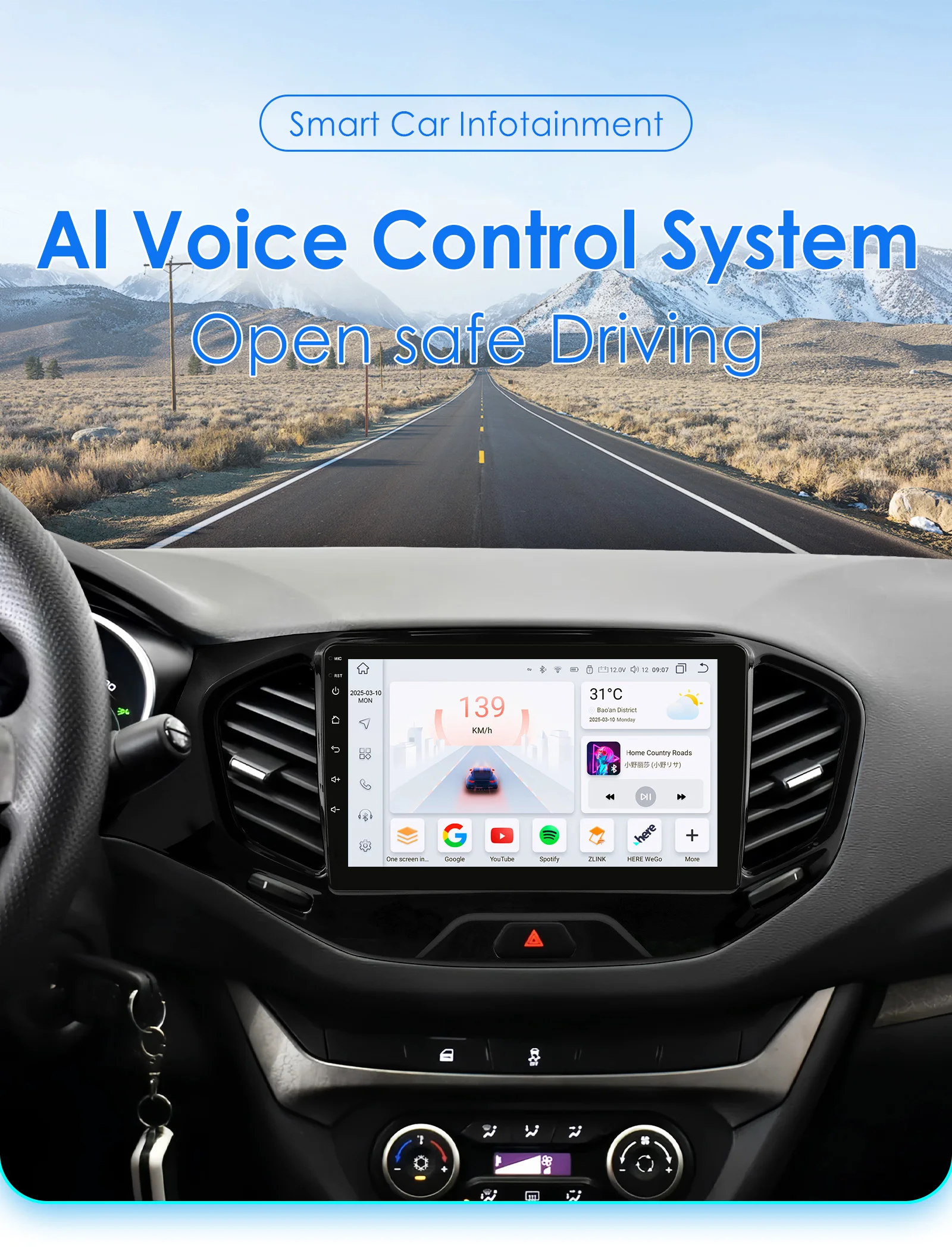 Hizpo 2 Din Android 14 Car stereo Radio For LADA Vesta Cross Sport 2015-2019 Carplay Multimedia GPS Navigation FM SWC AI Voice
