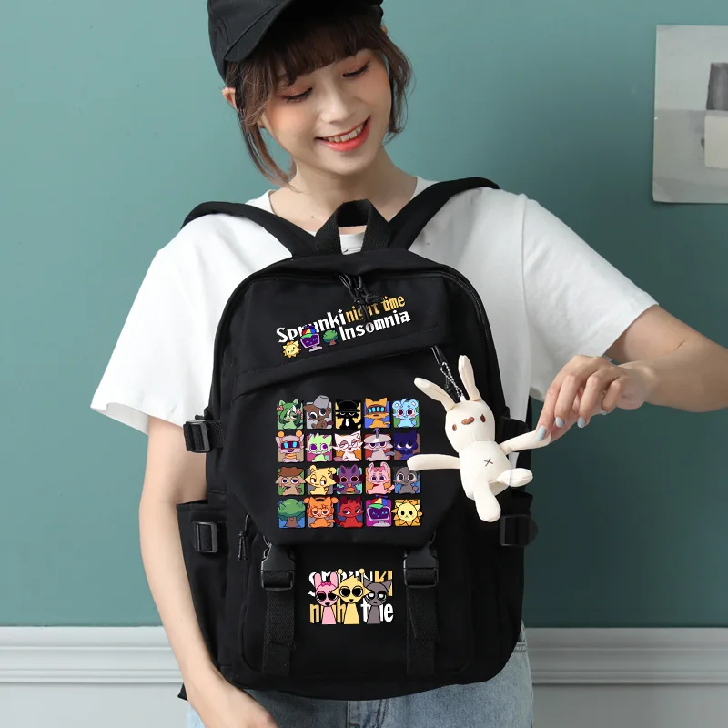 Sprunki Cartoon Student School Bag Sprunki Winda Virana Simon Game Peripheral Backpack School Supplies Birthday Gift