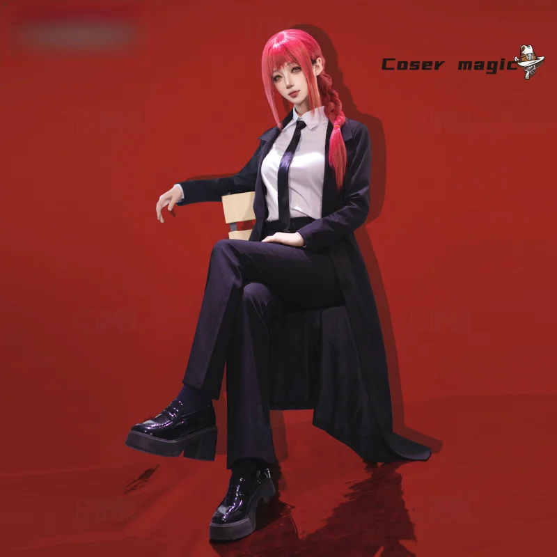 

Anime Chainsaw Man Makima Cosplay Costume Uniform Halloween Carnival Party Christmas Play Role Clothes Clothing