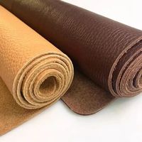 Brown Lychee Patterned Cowhide Genuine Leather Frst Layer Cowhide Leather Thick Genuine Leather DIY Leathercraft Accessories