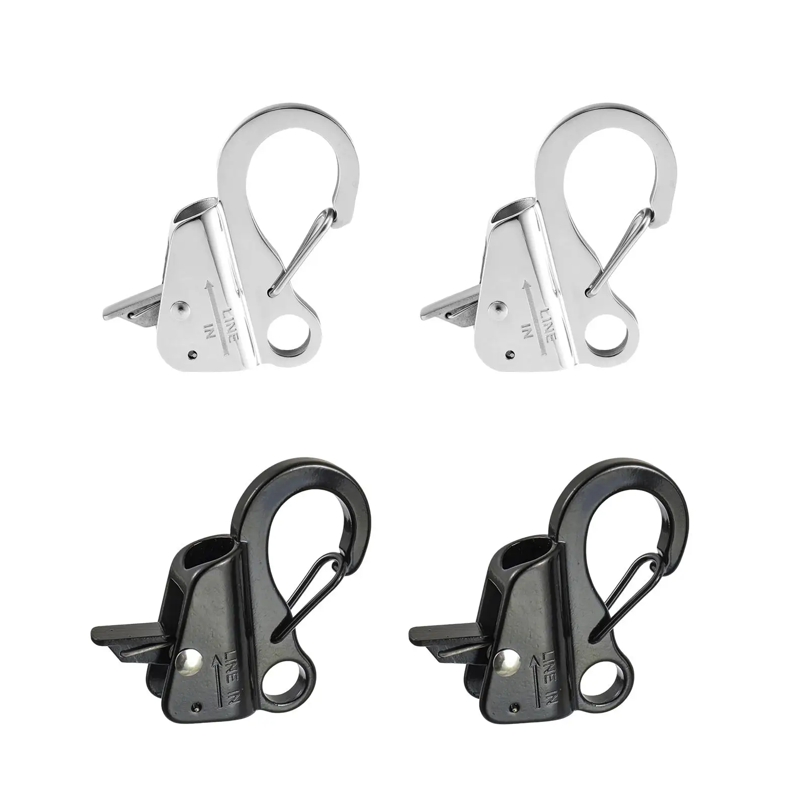 خطاف مرساة من الفولاذ المقاوم للصدأ سهل الاستخدام مع أجهزة سطح السفينة مع تحرير سريع يحمل 8000 رطلًا معدات ترسيق الإرساء بالقوارب #1