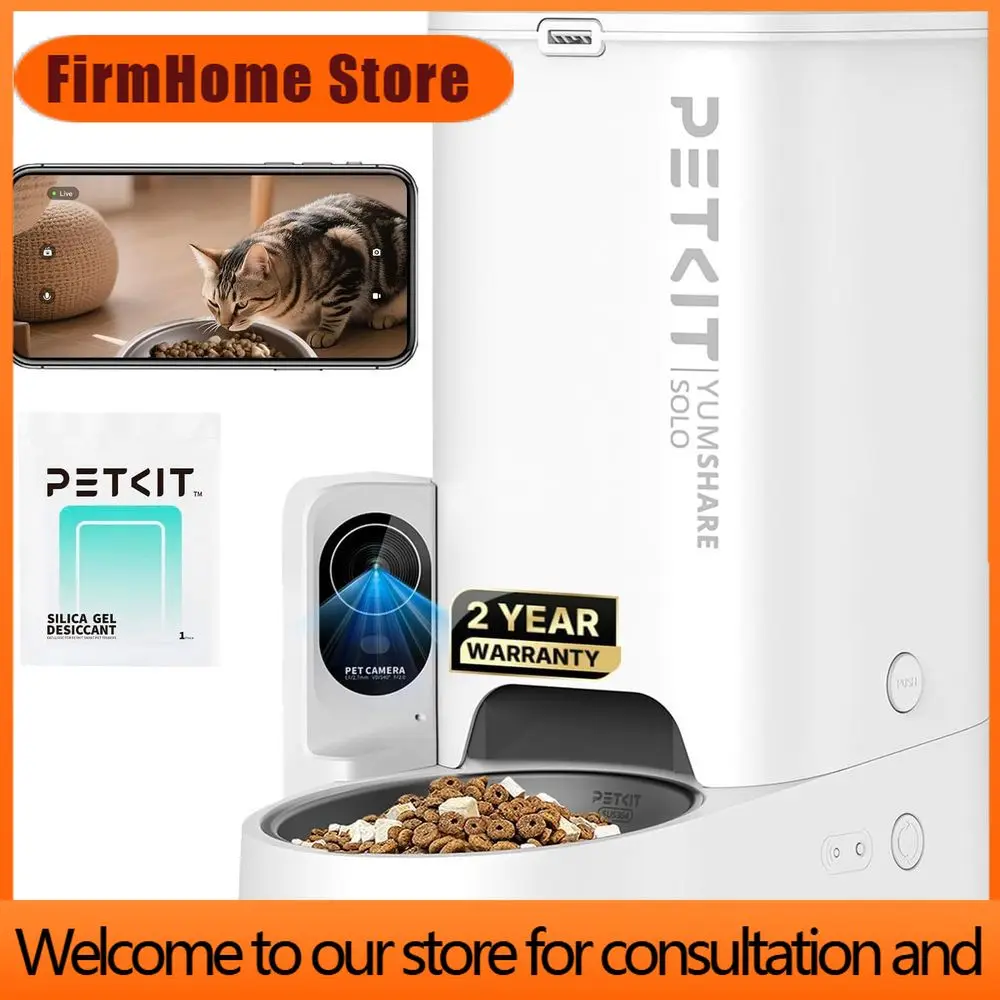 FirmHome StoreSmart Pet Feeder With 1080P Camera, Night Vision, 2.4Ghz For Cats & Small Dogs, 2-Way Audio, Meal Dispenser With D