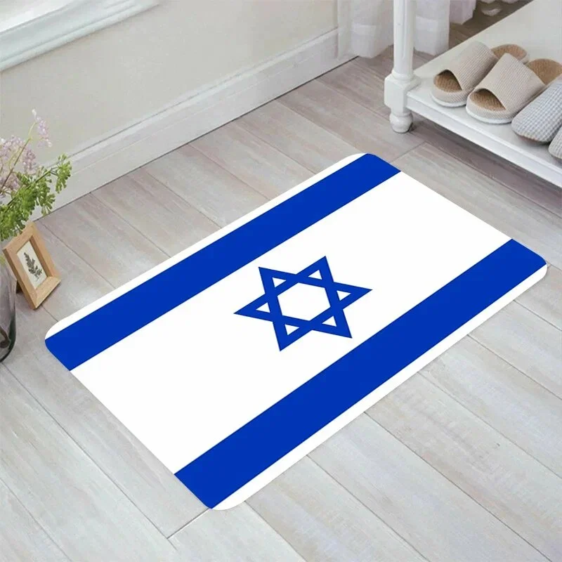 I-Israel Flag Printed Carpet Non-slip Multi Function carpet Living Room Rugs Entrance Floor Mat Kitchen Hallway Home Decor