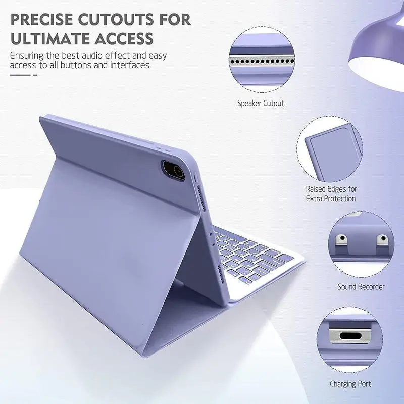 For Galaxy Tab Keyboard Case Touchpad Backlit Cover for A9+ S9 S10 S11 10.4 10.5 10.9 11 12.4 13.1 14.6 Inch