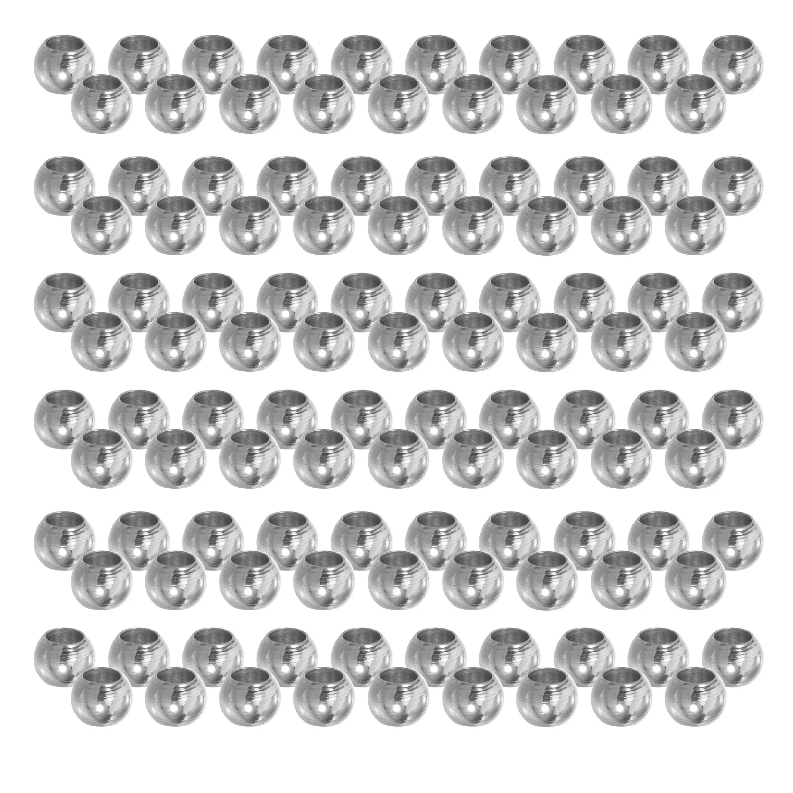 

300Pcs Stainless Steel Round Spacer Beads Vacuum Electroplated Durable for Bracelets Necklaces Jewelry Making Accessories