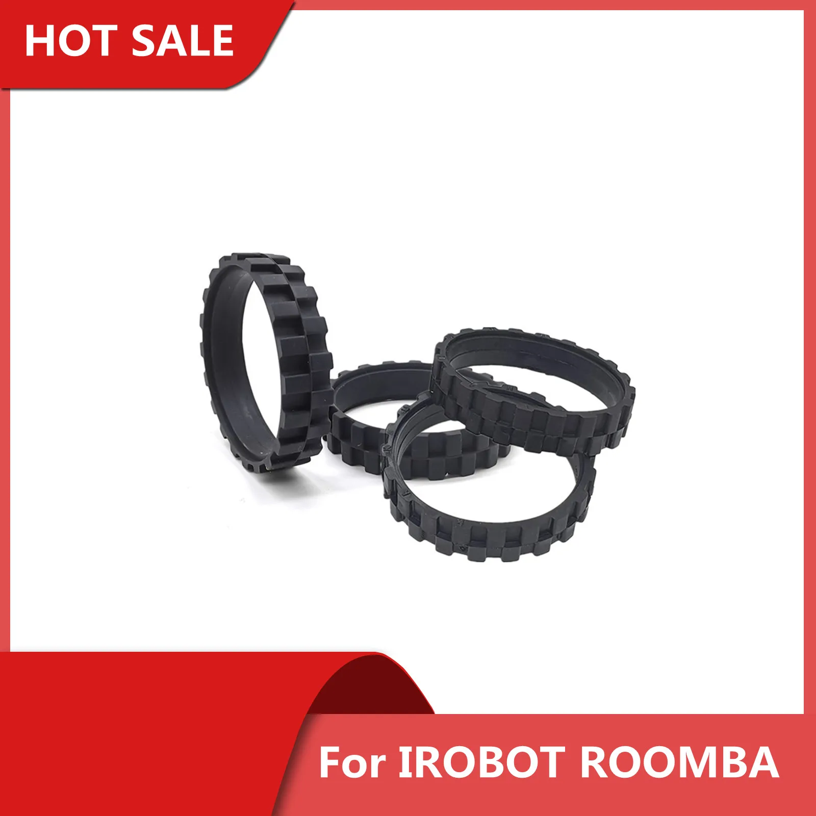 2Pcs Tires for IROBOT ROOMBA Robot Vacuum Cleaner Wheels Series 500 600 700 800 I7 S9 Irobot Wheel Replacement Parts