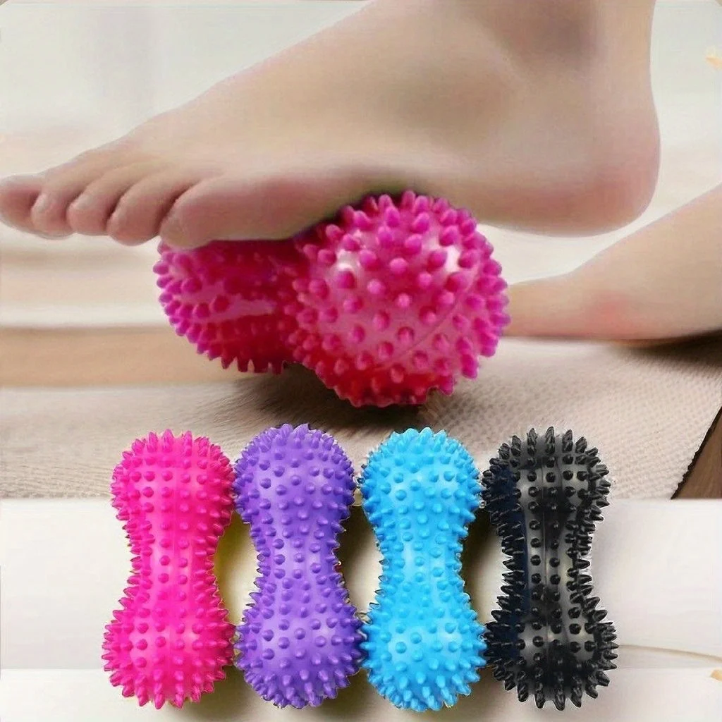 

Массажный мяч из ПВХ с шипами, 1 шт., разноцветный, для снятия мышечной боли и стресса, сенсорный мяч для массажа стоп и расслабления мышц