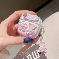 For Huawei Freebuds SE 3 Case 3D Star Flower Earphone Soft Cover For Huawei Freebuds SE 2 Headphones Box Fundas With Keychain