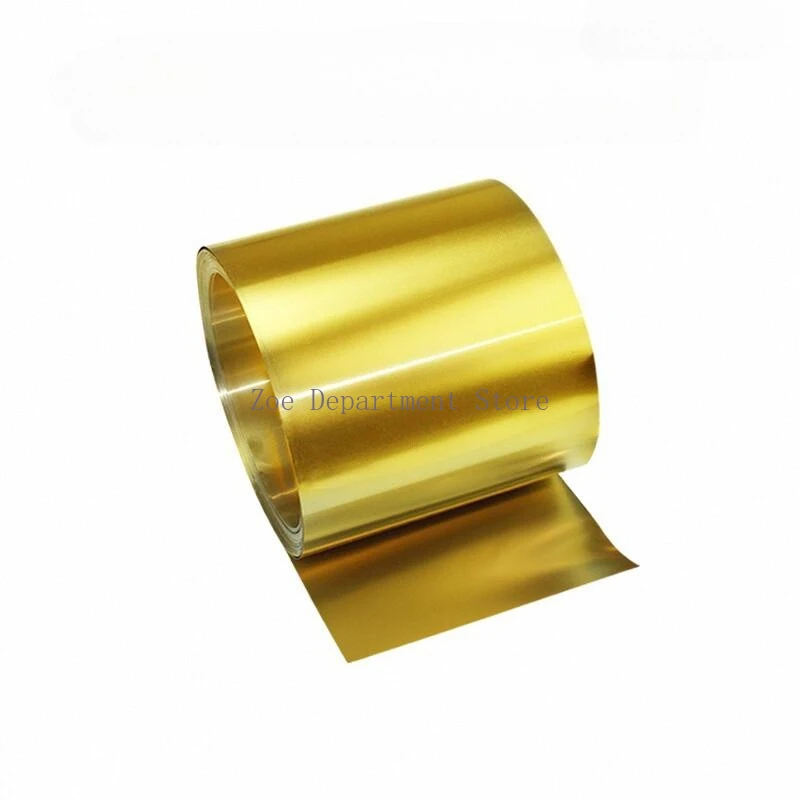 1 Meter/Roll Brass Thin Foil Sheet Plate Strip Thickness 0.01/0.02/0.03/0.05/0.1/0.2/0.3/0.5mm x 100mm x 1000mm