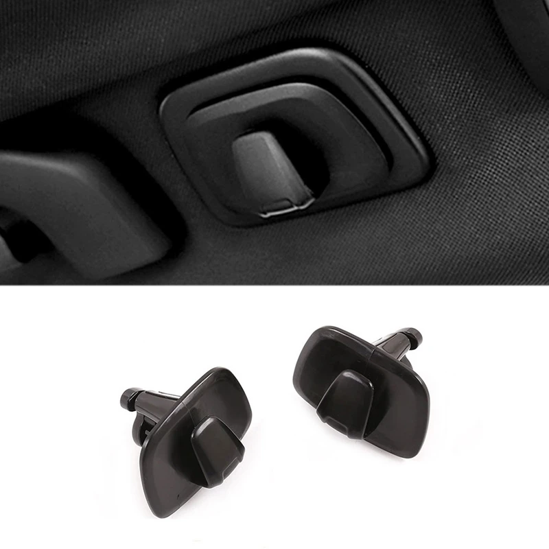 4Pcs Car Black ABS Interior Roof Hooks Clothes Hanger Hook Trim For Volvo V90 S90 XC40 XC60 XC90 2015-2020