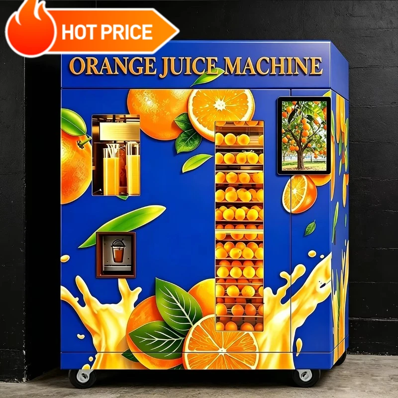 Smart Refrigerated Orange Juice Vending Machine 22 Inch Touch Screen Multiple Payment Methods CE Certified