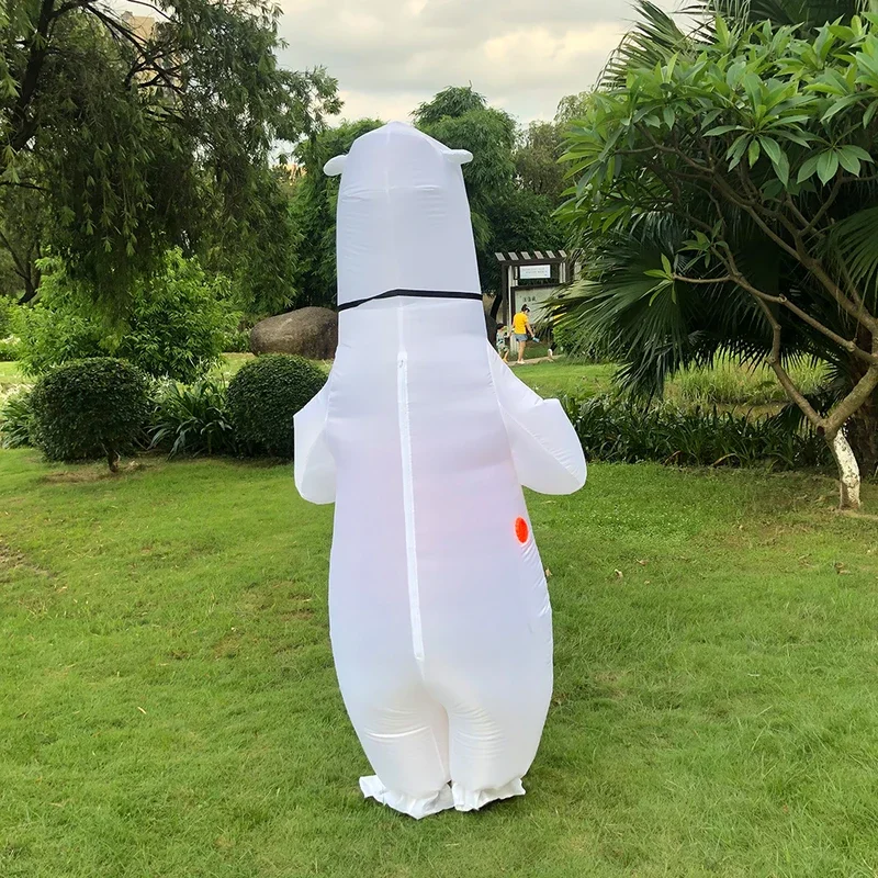 EE01 Disfraces inflables de oso Polar blanco, Disfraz de Halloween para adultos, Disfraz de mascota, Oso, fiesta, juego de rol, Disfraz para hombre y mujer.