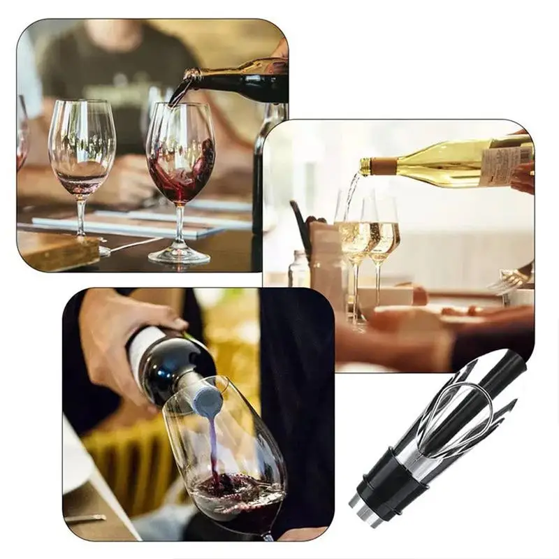 2pcs 2 in 1 Wine Pourer Wine Stopping Pour Spout Disks Stainless Steel Wine Pourer Reusable Wine Stoppers Wine Spout Pourer