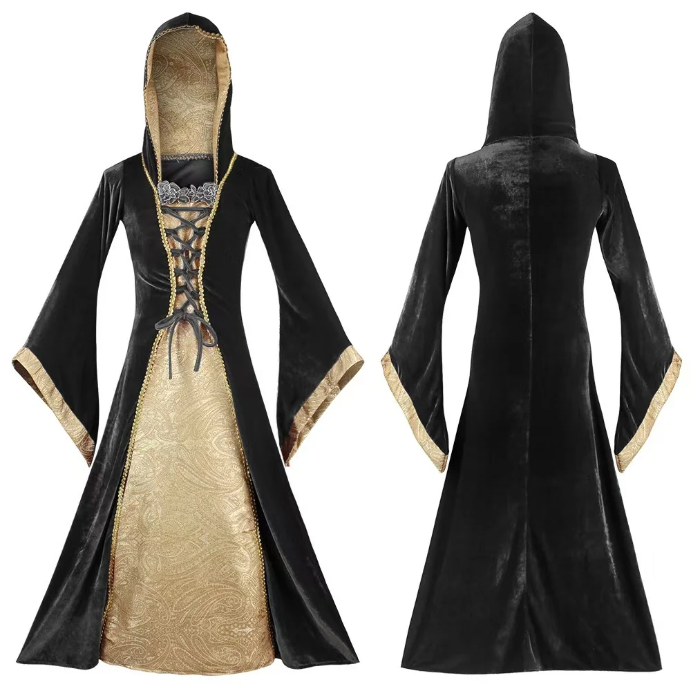 Abito lungo palazzo retrò europeo lussuoso costume da palcoscenico cosplay regina set sexy