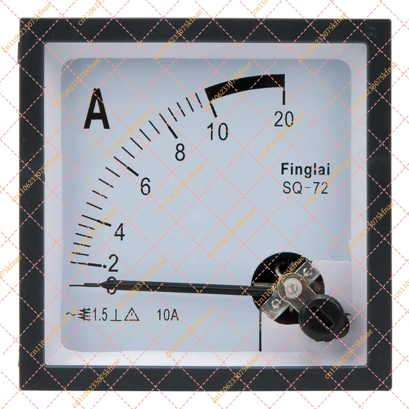 SQ-72 CZ-72 Analog AC Ammeter, 72x72mm Pointer Panel Meter, Direct Connection 1A to 50A
