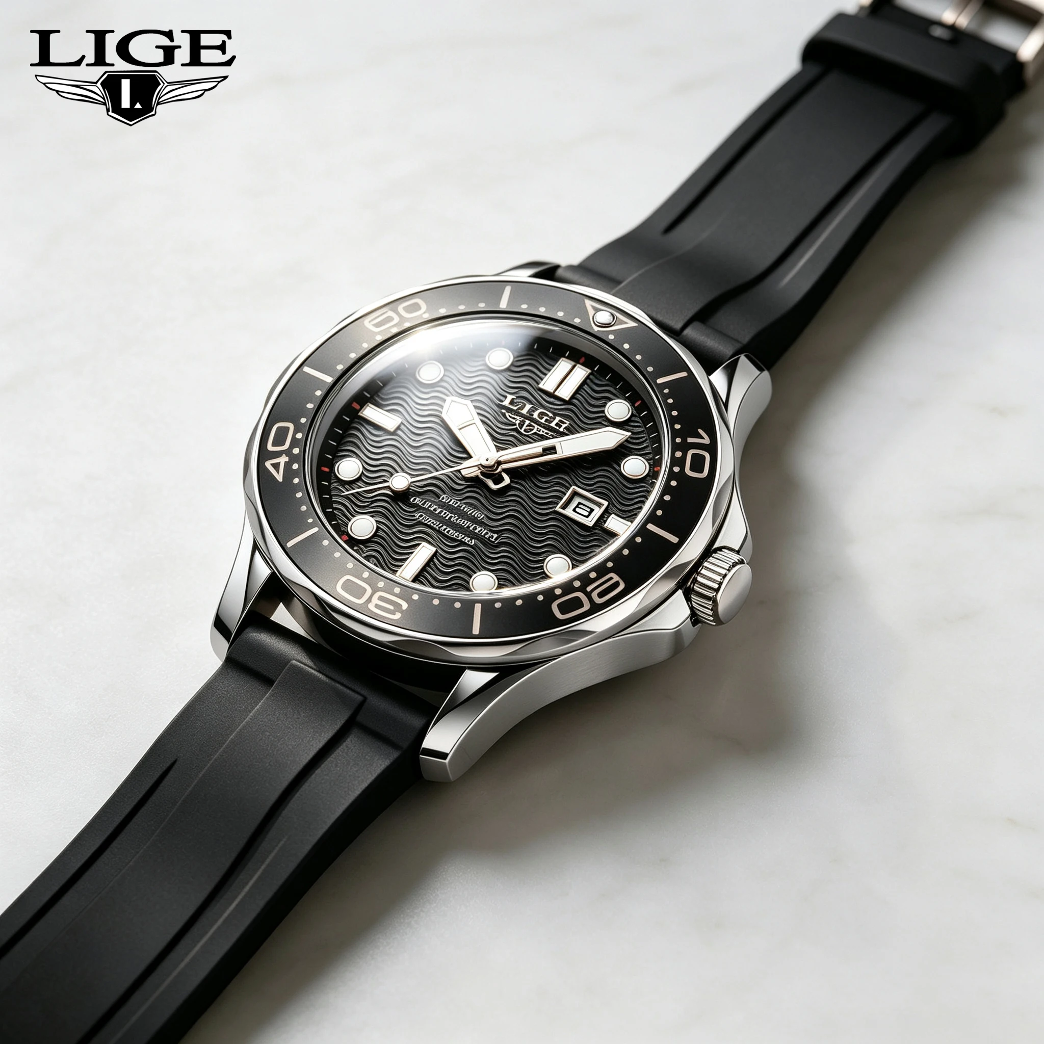 2026 LIGE Neue Business-Herrenuhren Top-Marke Luxus-Taucheruhr für Männer Wasserdichte Datumsanzeige Sportuhr Relogio Masculino+Box