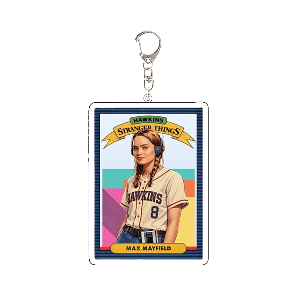 Para Stranger Things Dustin Will Lucas Max Nancy Steve Joyce Robin llavero acrílico periférico mochila accesorios regalo del Festival