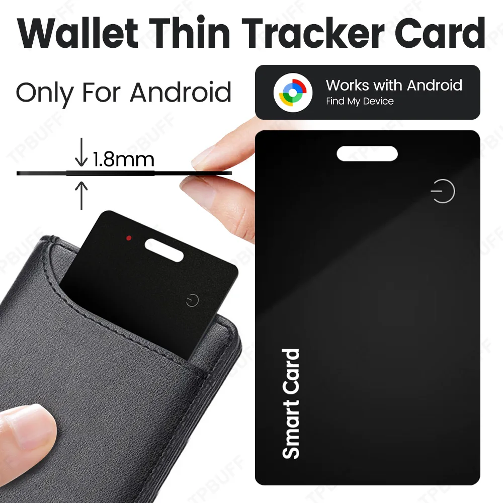 Google Find My Wallet Tracker Card For Android-Ultra Thin Bluetooth Smart Tag Wireless Rechargeable For Wallet And Luggage Anti view 6