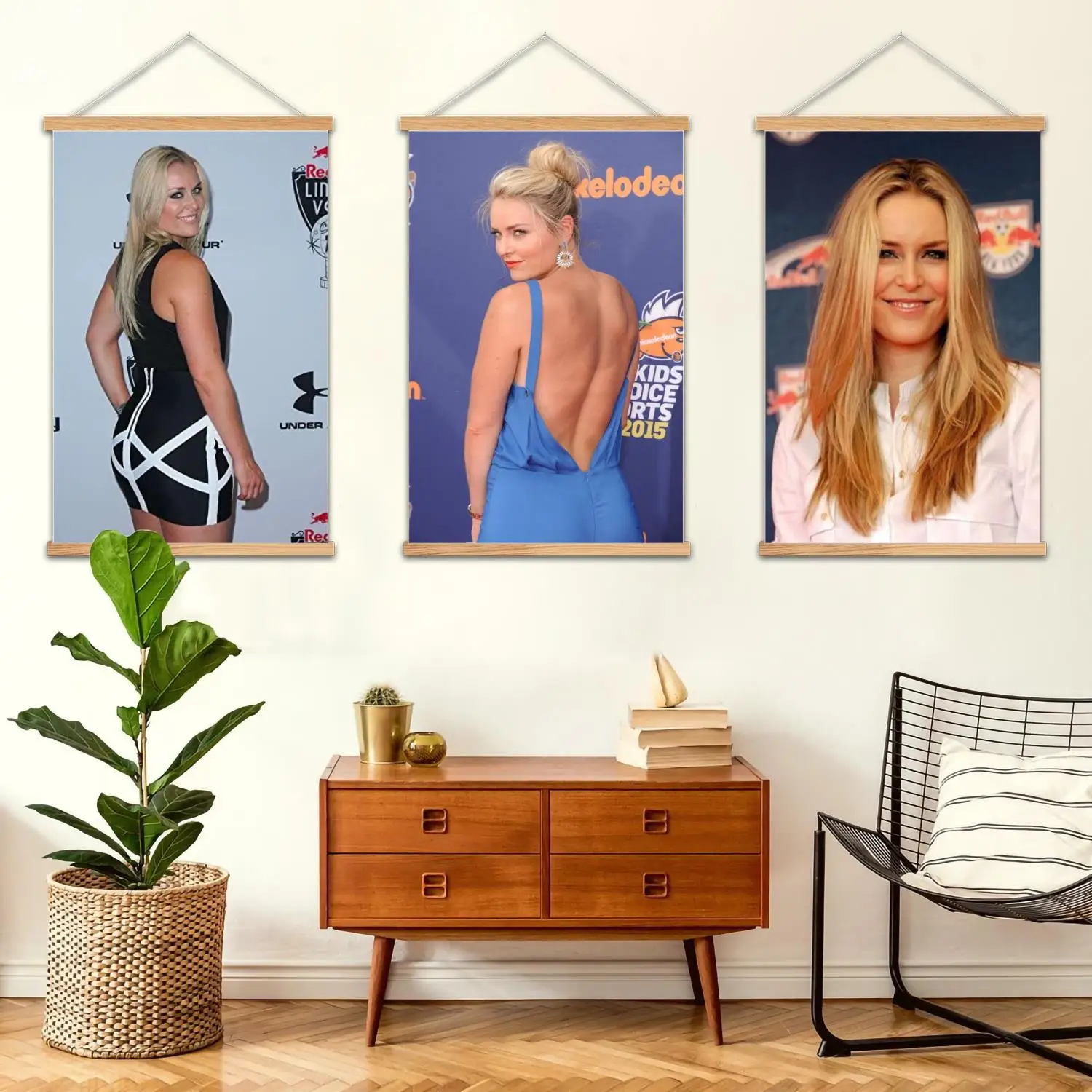 Lindsey vonn-pintura de pared enmarcada, póster artístico en lienzo e arte de pared, decoración moderna para dormitorio familiar, pintura decorativa