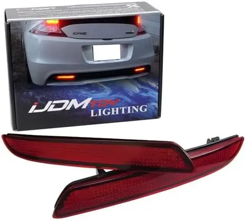 

iJDMTOY Red LED Bumper Reflectors for CR-Z CR-V Insight & Acura TSX Wagon