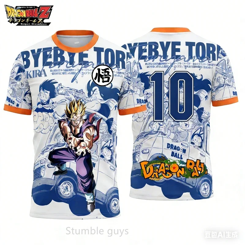 Herren Dragon Ball Z T-Shirt Jungen Kleidung Mädchen Rugby Trikot Goku Damen Super Saiyan God Sportbekleidung