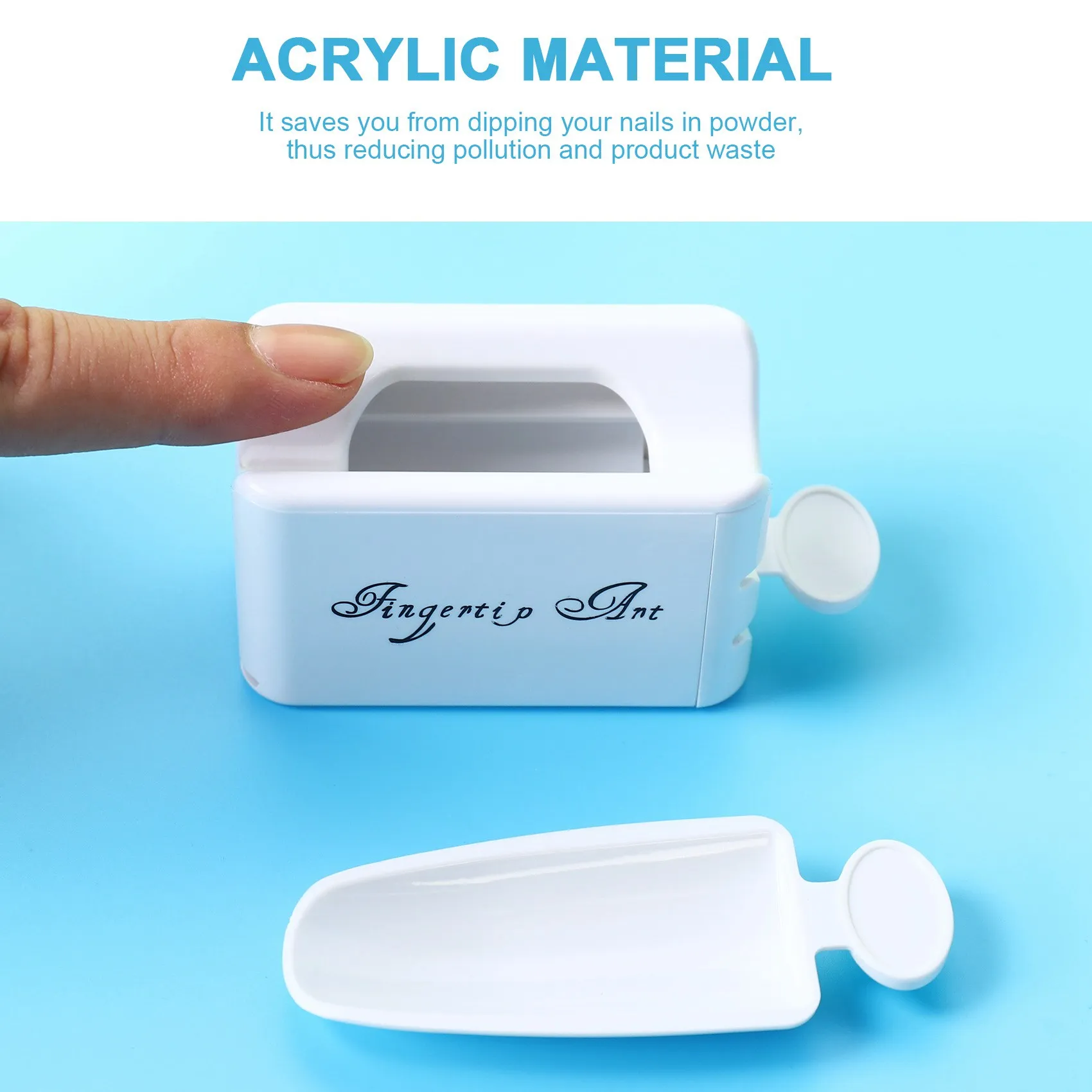 Portable Dipping Powder Recycling Tray Nail Tools Double-Layer Convenient Nail Jewelry Diamond Powder Recovery BoxJAS