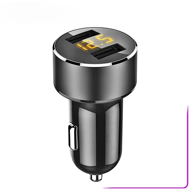HY36C Car 3.4A Car Charger with Display Dual USB with Voltage Display Car Cigarette Lighter Converter