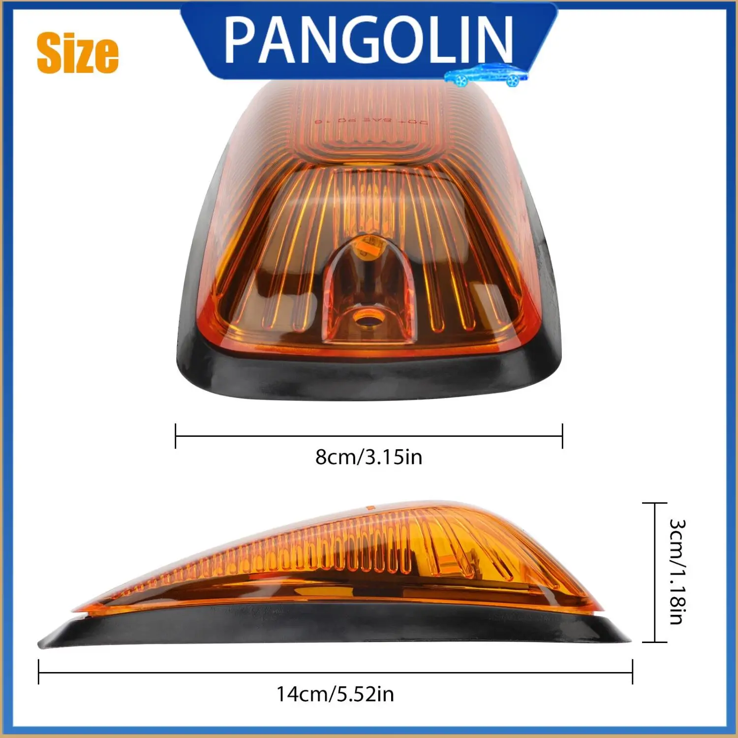 

PANGOLIN 5Pcs LED Cab Marker Roof Clearance Lights With T10 LED Bulbs IP68 Waterproof For 1988-2002 Chevy GMC Pickup Trucks