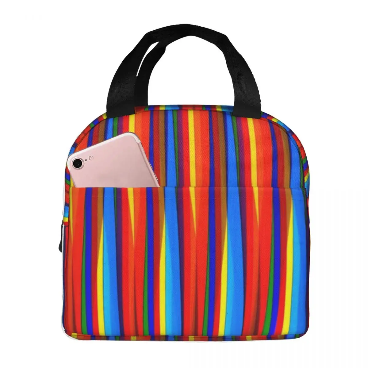 Carlos Cruz Diez Permutation Insulated Lunch Bags for School Office Portable Cooler Thermal Lunch Box