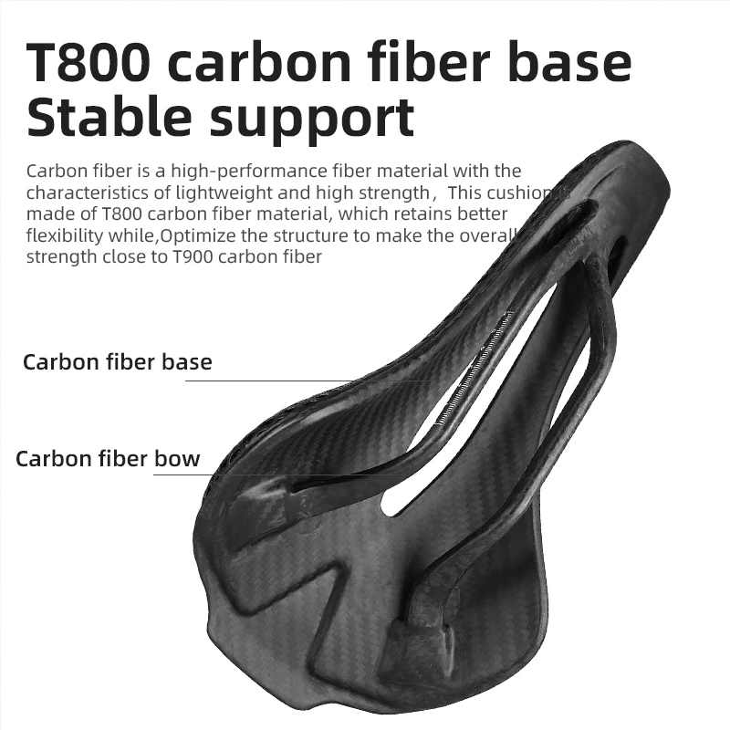 

T800 Material 3D Printed Carbon Fiber Saddle, Lightweight Honeycomb Racing Saddle, Bicycle Seat Cushion, Bicycle Saddle