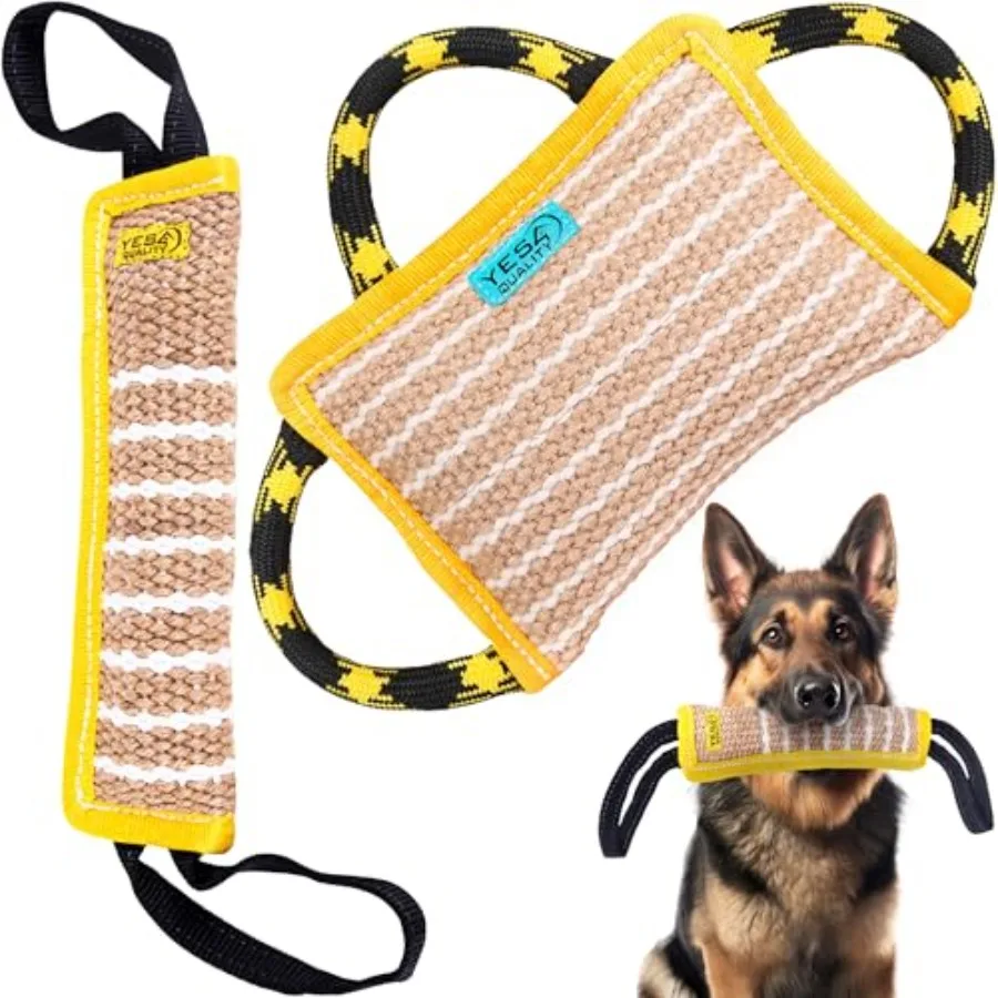 

Подушка для укусов собаки Прочный комплект игрушек для буксировки для игр на открытом воздухе Прочная полиэфирная ткань из смело-красного цвета, устойчивая к жеванию и долговечная