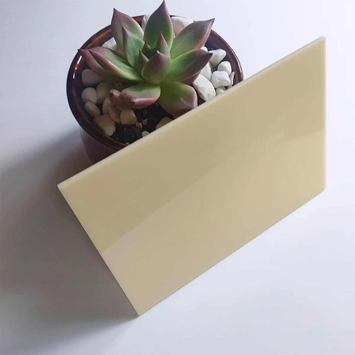 Customized Beige Acrylic Sheets, 3mm And 5mm Thick Ivory White Plexiglass Decorative Materials For Carving And Processing