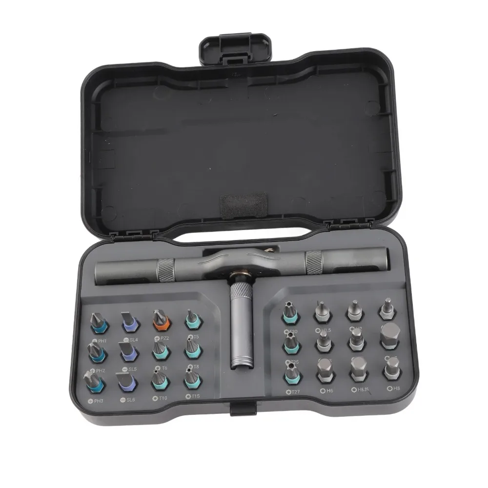 

Набор универсальных отверток с храповым механизмом 24 в 1 RS1, 24 в 1, стальные магнитные отвертки S2, инструменты для ремонта