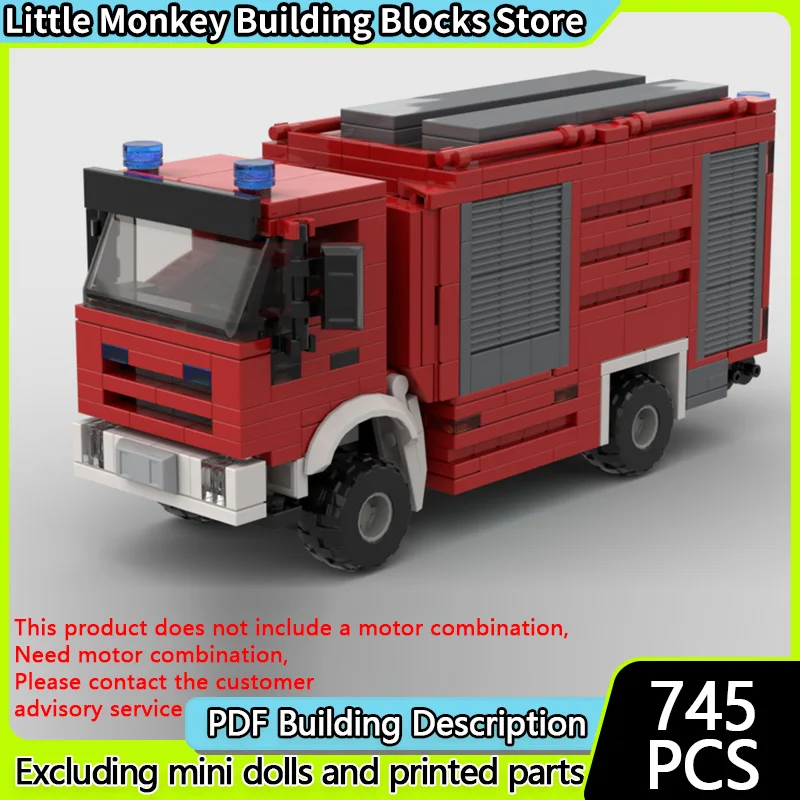 

Urban Rescue Vehicles Model MOC Building Bricks Eurofire TLF 4000 Modular Technology Children Holiday Gifts Assemble Toys Suit