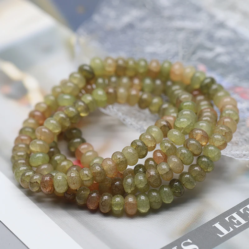 5x8mm 50pcs/bag Mixed Color Glass Bead Wheel Flat Round Loose Beads for Jwelry Making DIY Accessories Handmade image 3